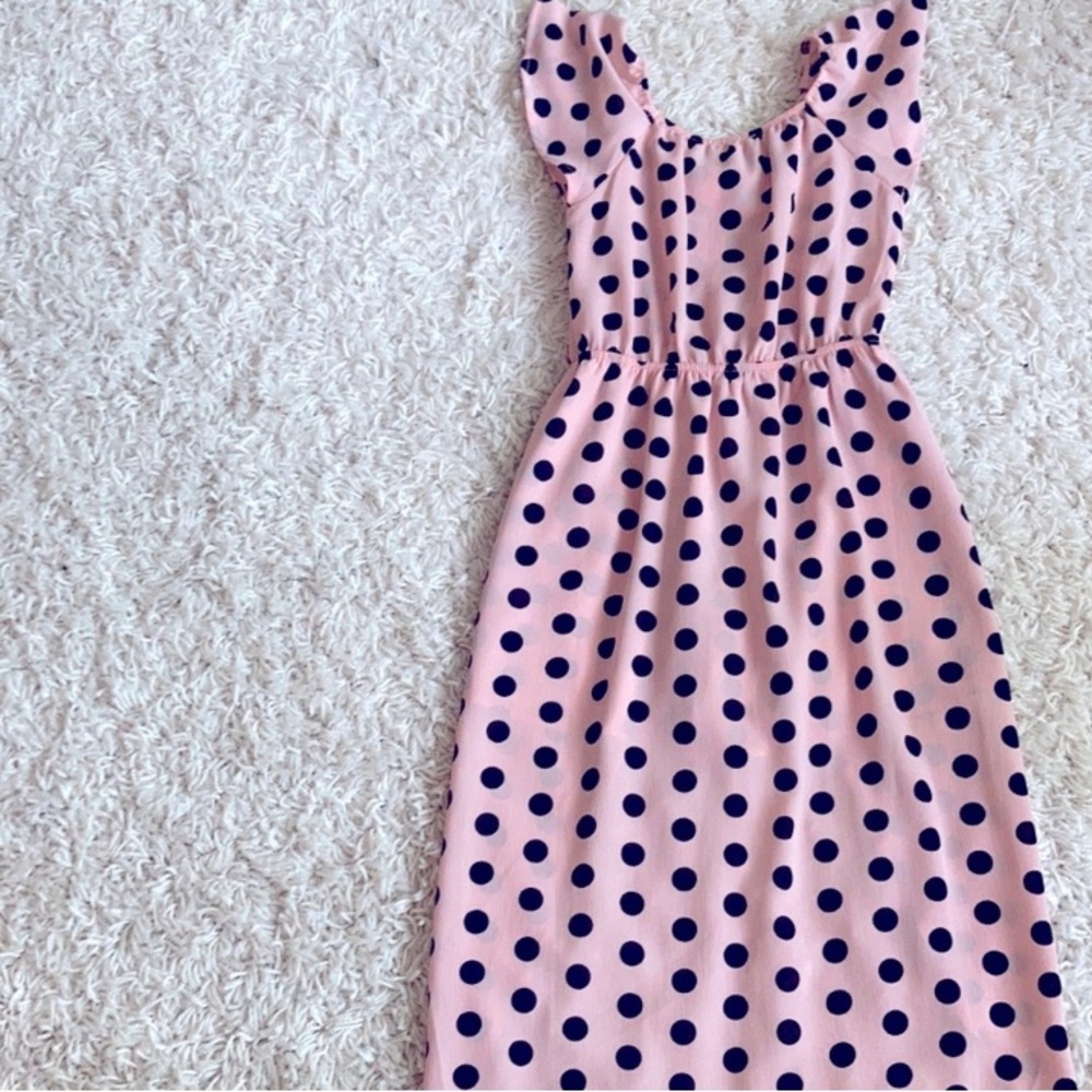 Polka Dot Summer Dress - Monteau Girl (Size 10)